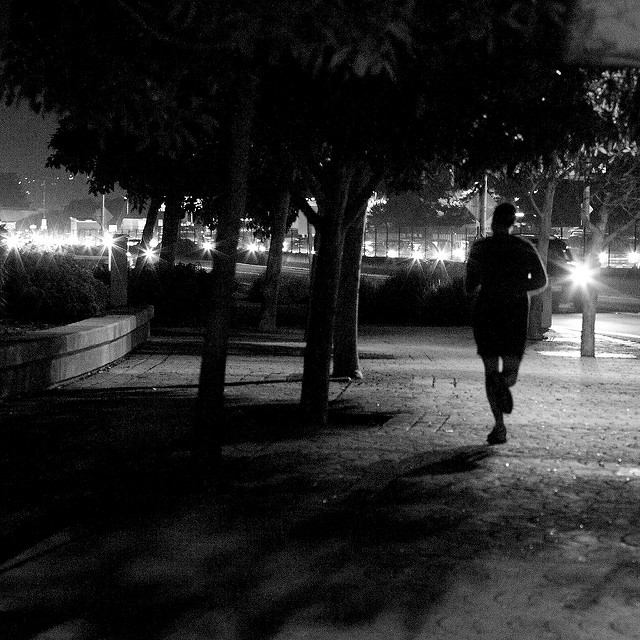 runner at night
